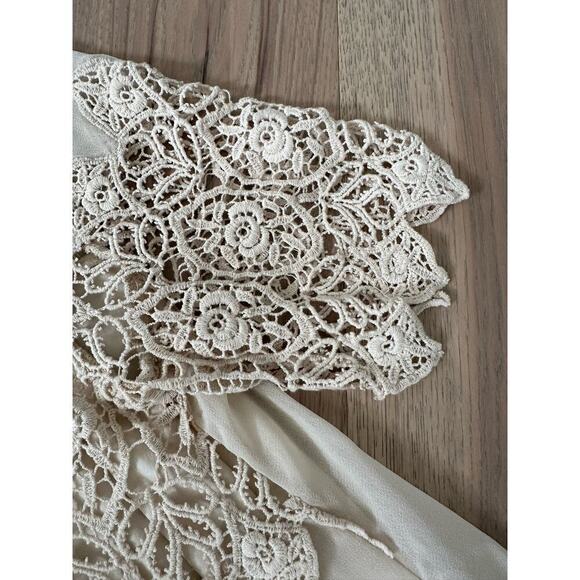 Miss Selfridge Womens Cream Lace Lined Lightweight Babydoll Dress Size 8 - Picture 7 of 12